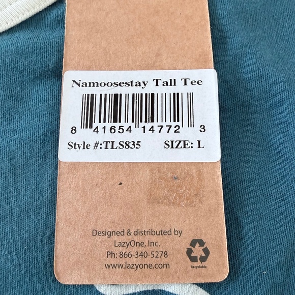 NWT Lazy One Moose Pajama Tall Top Size L - Picture 5 of 5